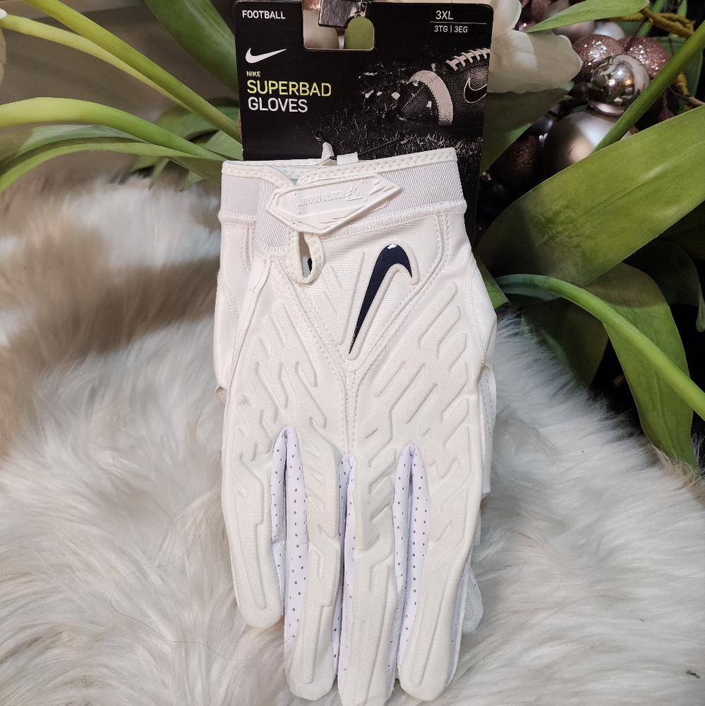 Nike Superbad Georgia Bulldogs Player Issued Football Gloves White Size 3XL